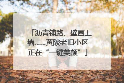 沥青铺路、壁画上墙……黄陂老旧小区正在“一键美颜”