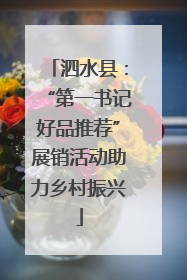 泗水县：“第一书记好品推荐”展销活动助力乡村振兴