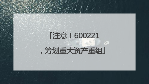 注意！600221，筹划重大资产重组