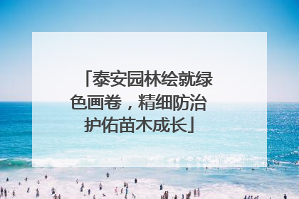 泰安园林绘就绿色画卷，精细防治护佑苗木成长