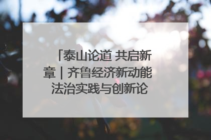 泰山论道 共启新章｜齐鲁经济新动能 法治实践与创新论坛成功举办