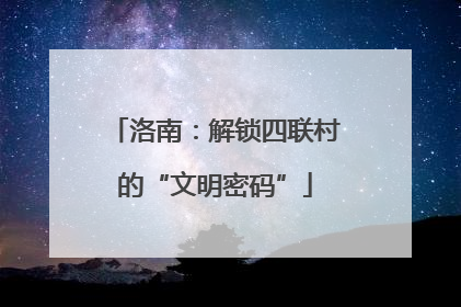洛南：解锁四联村的“文明密码”