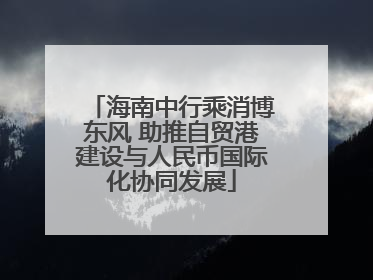 海南中行乘消博东风 助推自贸港建设与人民币国际化协同发展