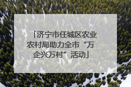 济宁市任城区农业农村局助力全市“万企兴万村”活动