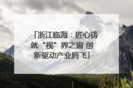 浙江临海：匠心铸就“视”界之窗 创新驱动产业腾飞