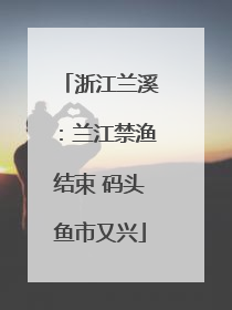 浙江兰溪：兰江禁渔结束 码头鱼市又兴