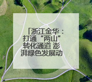 浙江金华：打通“两山”转化通道 澎湃绿色发展动能