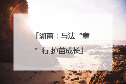 湖南：与法“童”行 护苗成长