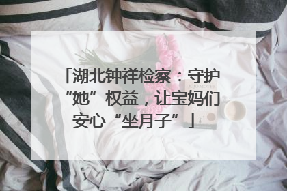 湖北钟祥检察：守护“她”权益，让宝妈们安心“坐月子”