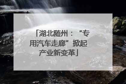 湖北随州：“专用汽车走廊”掀起产业新变革