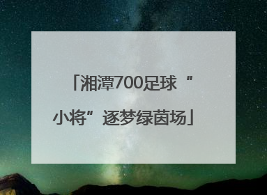 湘潭700足球“小将”逐梦绿茵场