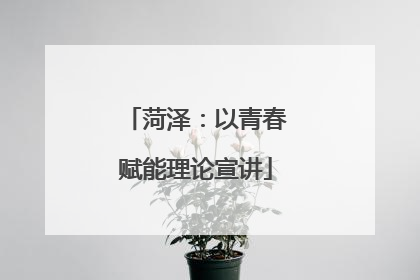 菏泽：以青春赋能理论宣讲
