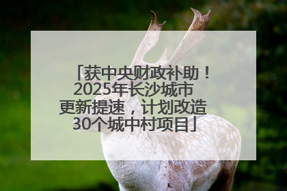 获中央财政补助！2025年长沙城市更新提速，计划改造30个城中村项目