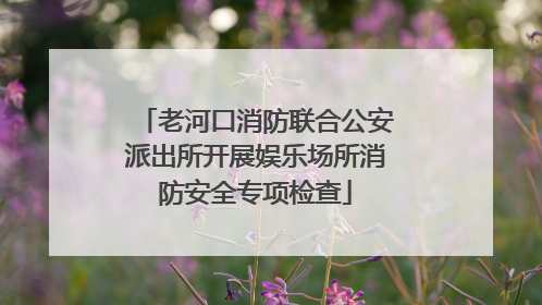 老河口消防联合公安派出所开展娱乐场所消防安全专项检查