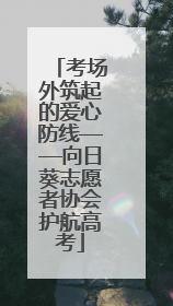 考场外筑起的爱心防线——向日葵志愿者协会护航高考