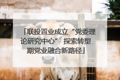 联投置业成立“党委理论研究中心” 探索转型期党业融合新路径