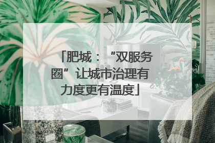 肥城：“双服务圈”让城市治理有力度更有温度