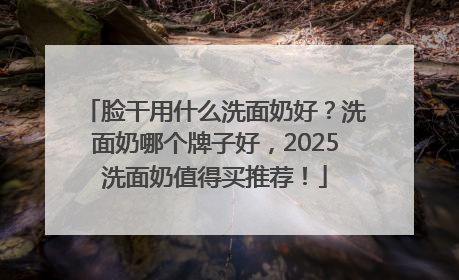 脸干用什么洗面奶好？洗面奶哪个牌子好，2025洗面奶值得买推荐！