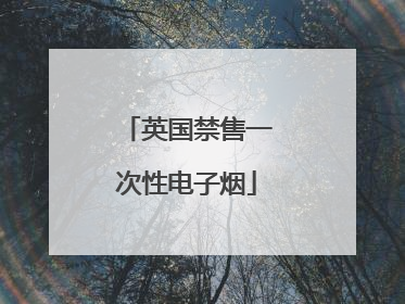 英国禁售一次性电子烟