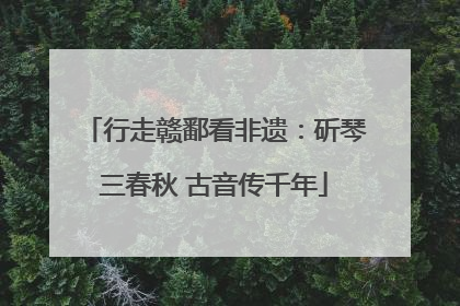 行走赣鄱看非遗：斫琴三春秋 古音传千年