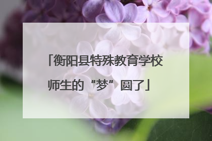 衡阳县特殊教育学校师生的“梦”圆了