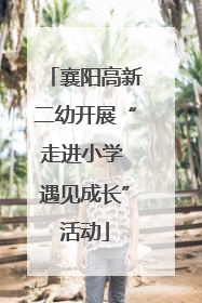 襄阳高新二幼开展“走进小学 遇见成长”活动