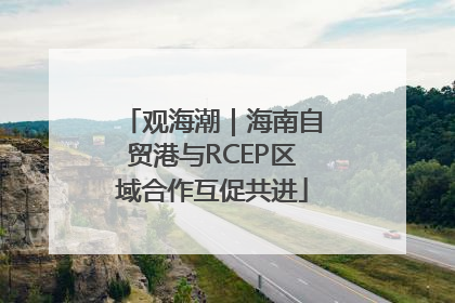 观海潮｜海南自贸港与RCEP区域合作互促共进