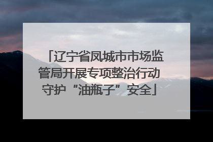 辽宁省凤城市市场监管局开展专项整治行动守护“油瓶子”安全