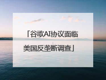谷歌AI协议面临美国反垄断调查