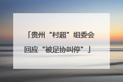 贵州“村超”组委会回应“被足协叫停”