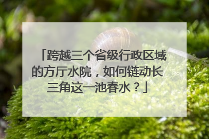 跨越三个省级行政区域的方厅水院，如何链动长三角这一池春水？