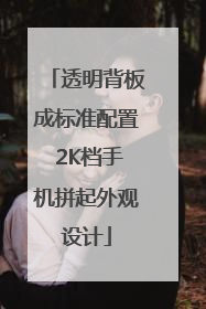 透明背板成标准配置 2K档手机拼起外观设计