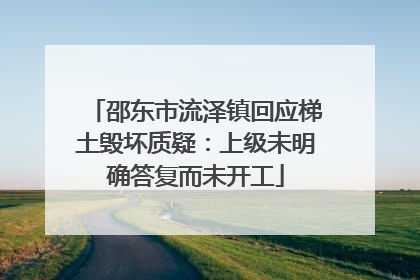 邵东市流泽镇回应梯土毁坏质疑：上级未明确答复而未开工