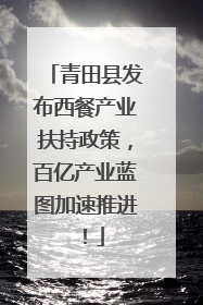青田县发布西餐产业扶持政策，百亿产业蓝图加速推进！