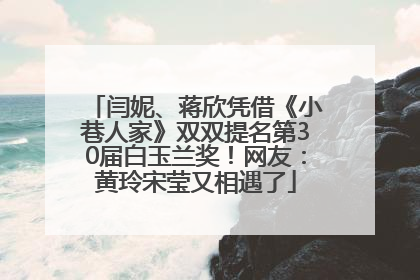 闫妮、蒋欣凭借《小巷人家》双双提名第30届白玉兰奖！网友：黄玲宋莹又相遇了