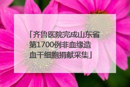齐鲁医院完成山东省第1700例非血缘造血干细胞捐献采集