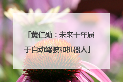黄仁勋：未来十年属于自动驾驶和机器人