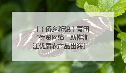 （侨乡新貌）青田“侨贸网络”助推浙江优质农产品出海