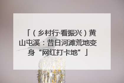 （乡村行·看振兴）黄山屯溪：昔日河滩荒地变身“网红打卡地”