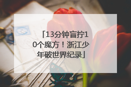 13分钟盲拧10个魔方！浙江少年破世界纪录