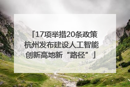 17项举措20条政策 杭州发布建设人工智能创新高地新“路径”