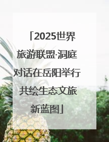 2025世界旅游联盟·洞庭对话在岳阳举行 共绘生态文旅新蓝图