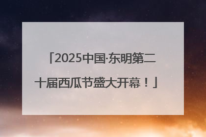 2025中国·东明第二十届西瓜节盛大开幕！
