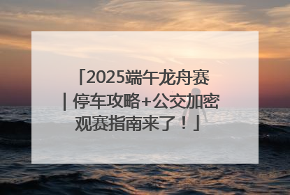 2025端午龙舟赛｜停车攻略+公交加密 观赛指南来了！