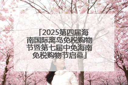 2025第四届海南国际离岛免税购物节暨第七届中免海南免税购物节启幕