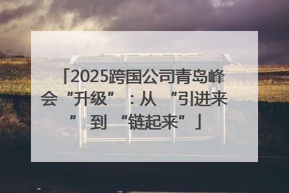 2025跨国公司青岛峰会“升级”：从 “引进来” 到 “链起来”