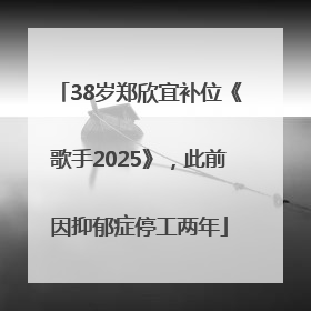 38岁郑欣宜补位《歌手2025》，此前因抑郁症停工两年
