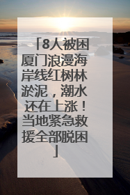 8人被困厦门浪漫海岸线红树林淤泥，潮水还在上涨！当地紧急救援全部脱困